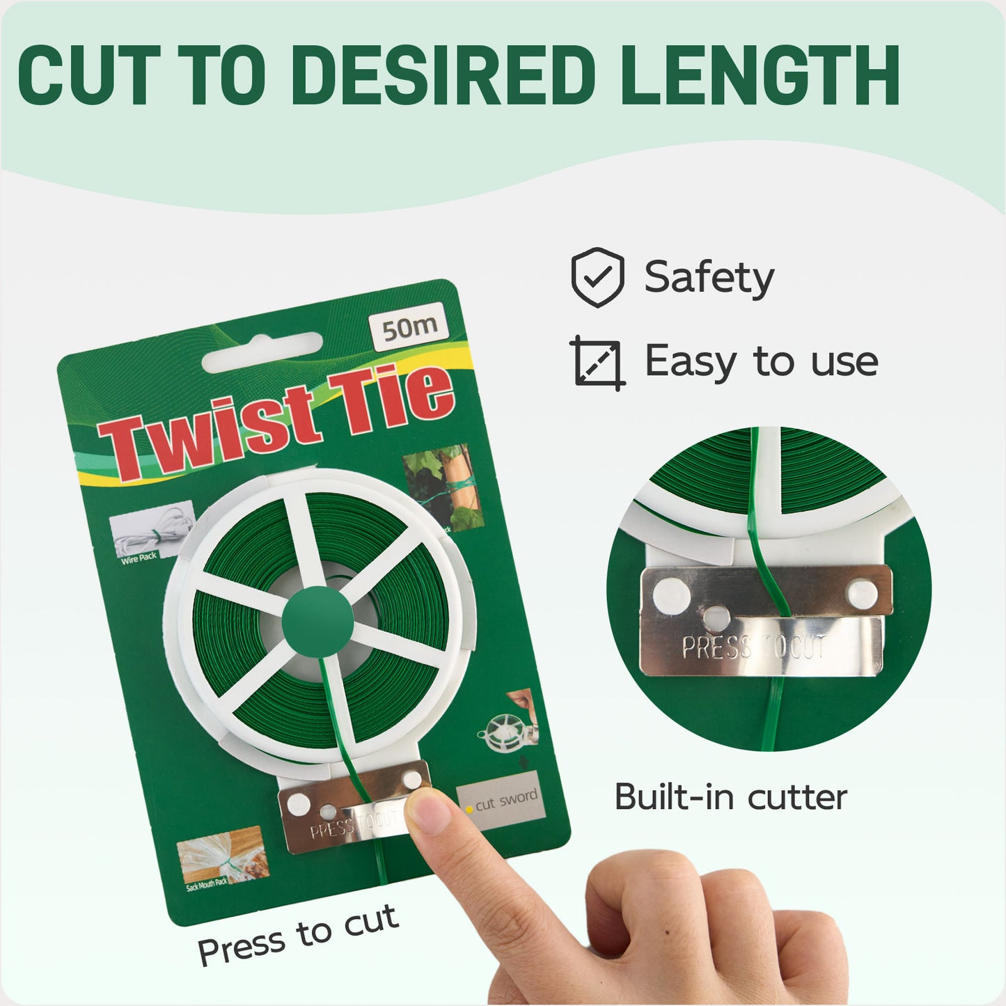 Garden Twist Tie with Cutter